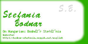 stefania bodnar business card